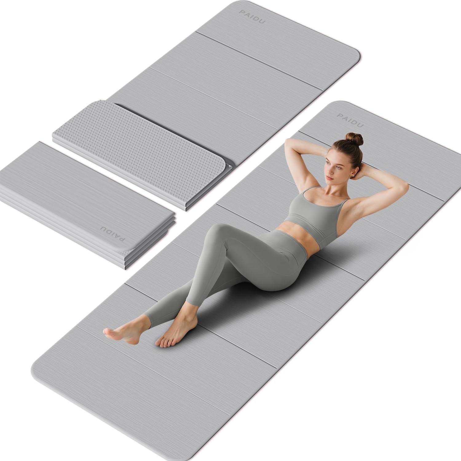 Pilates Yoga Home Workout - Foldable Yoga Mat 10mm Extra Thick,