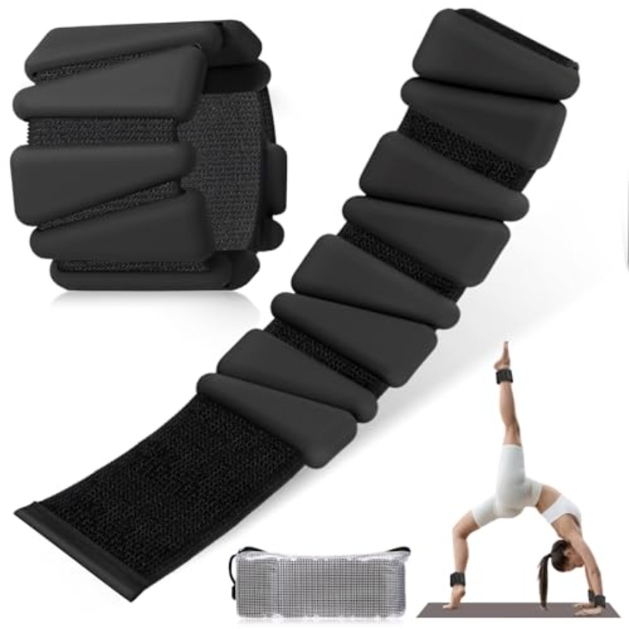Pilates Yoga Home Workout - Adjustable Silicone Wrist Ankle Weights Set