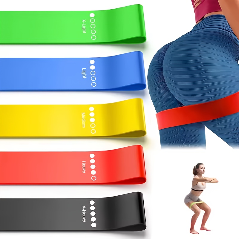 Pilates Yoga Home Workout - Resistance Bands 5 Levels 10-40LB Elastic