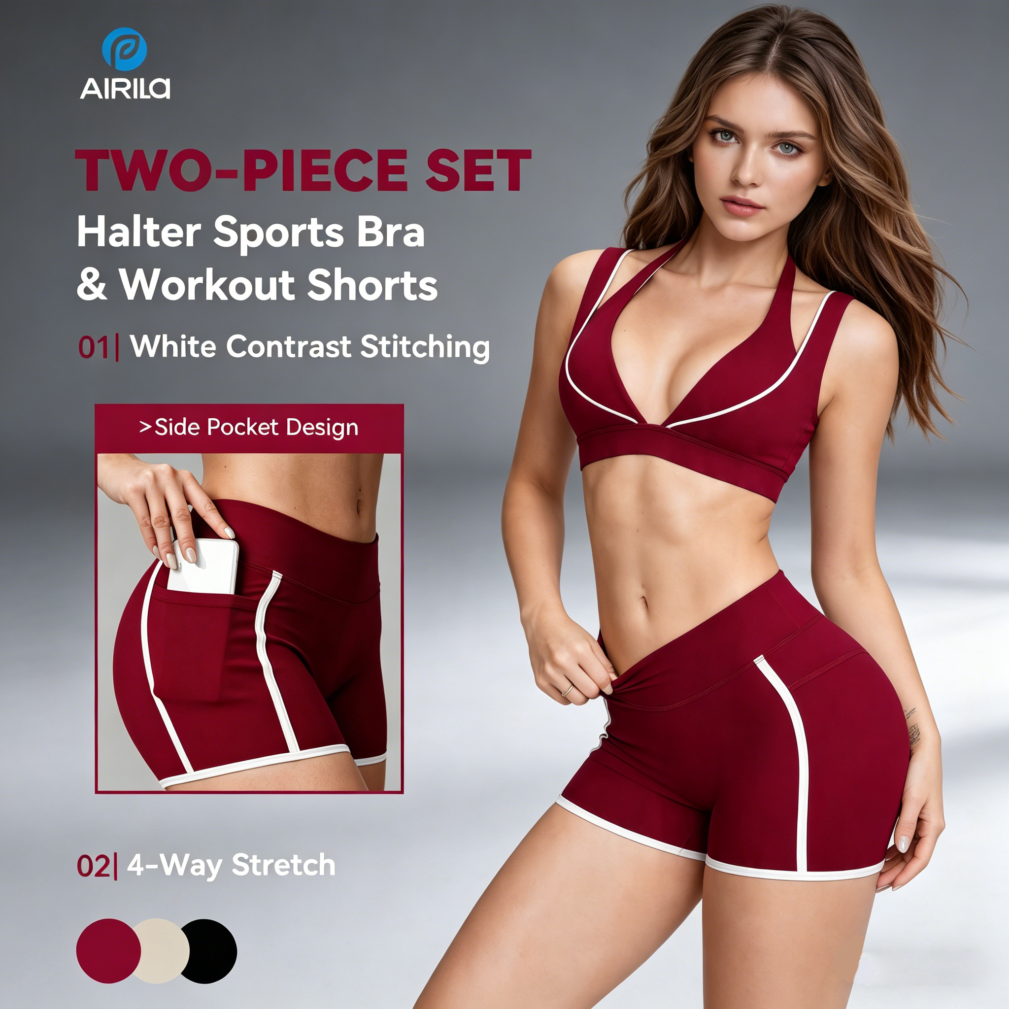 Pilates Yoga Block - AIRILA 2 PCS Women's Yoga Pilates