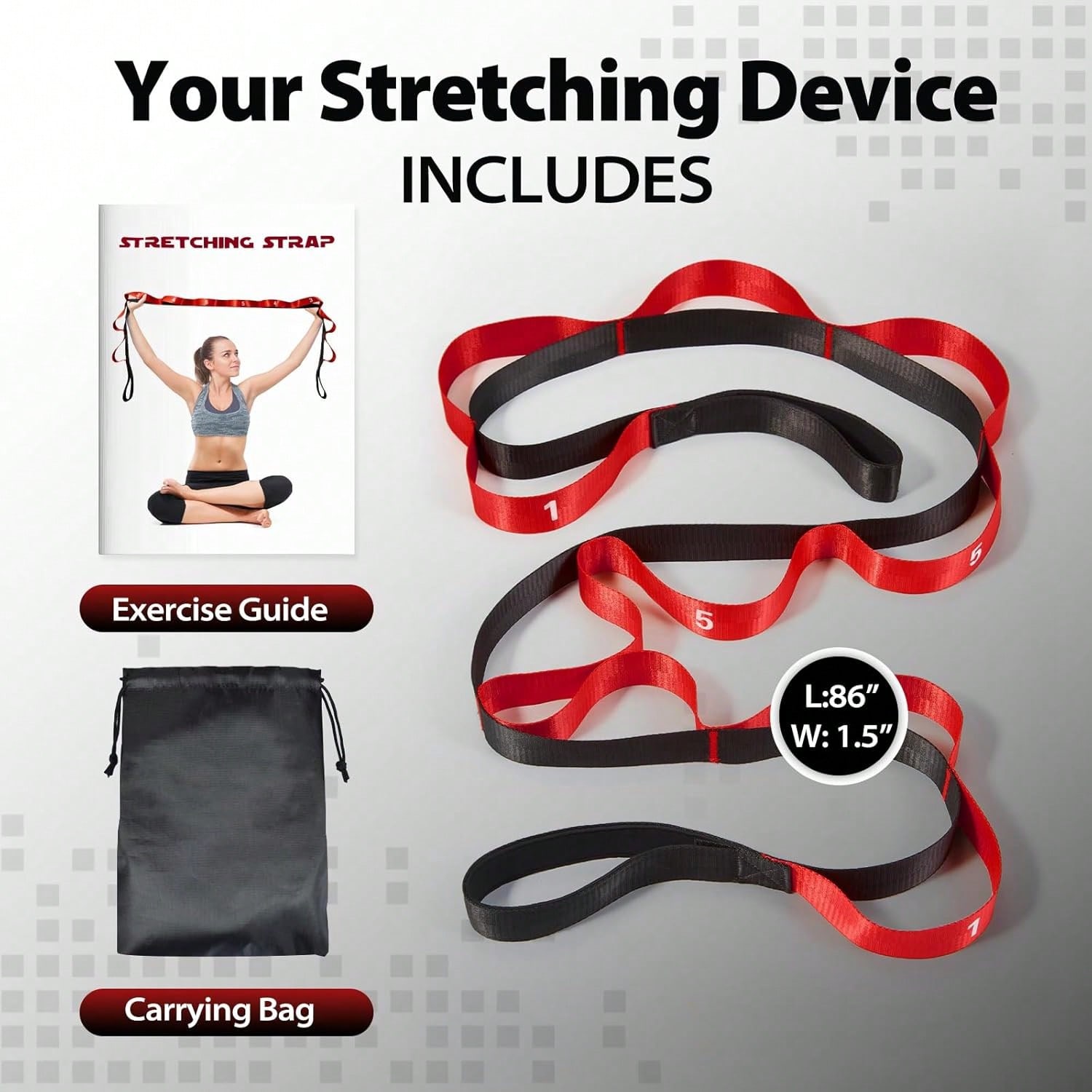 Stretching Strap With Loops Ph - Pilates Yoga Home Workout incelemesi ve fiyatı