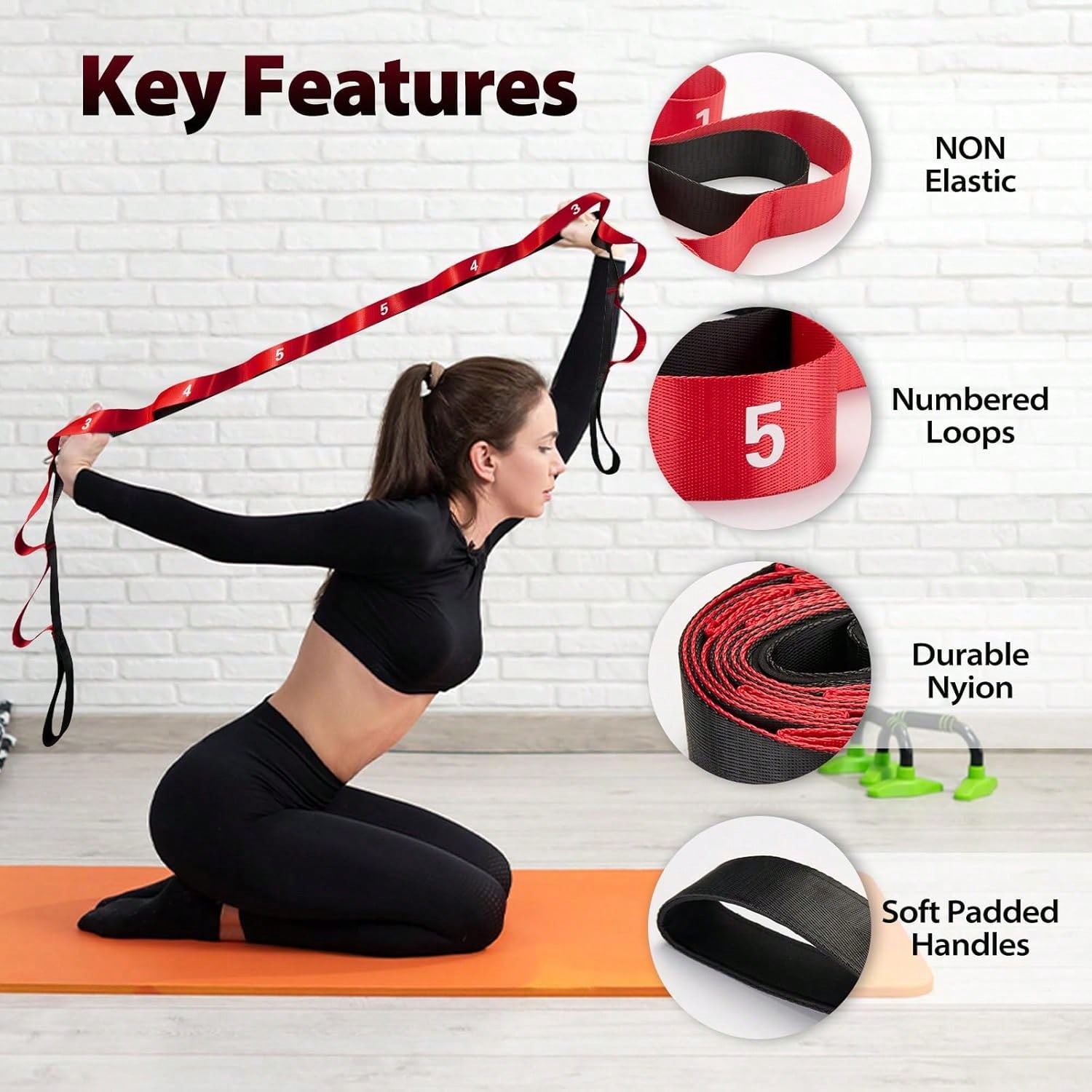 Stretching Strap With Loops Ph - Pilates Yoga Home Workout incelemesi ve fiyatı