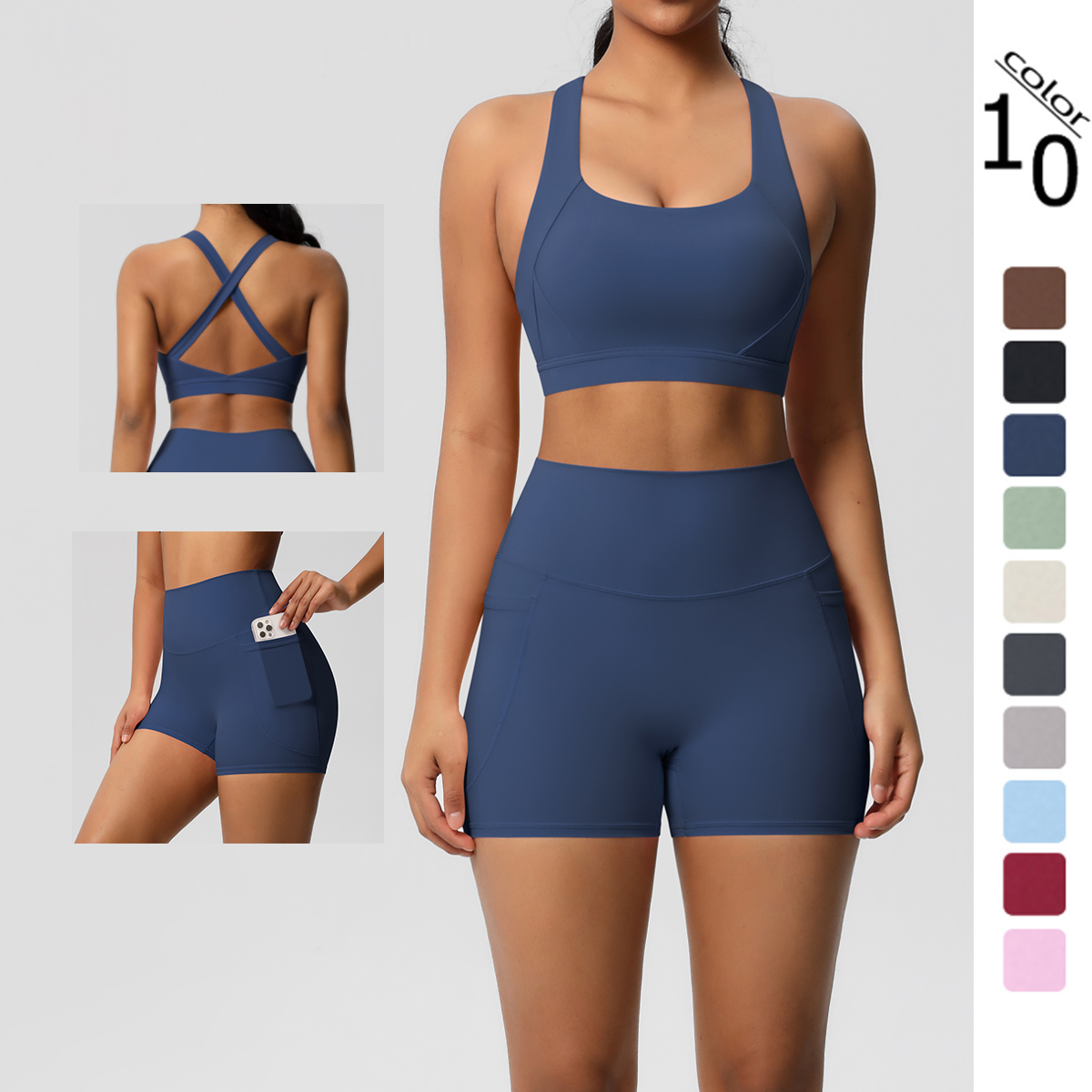 2PCS Sportswear With Pocketed  - Pilates Yoga Gear incelemesi ve fiyatı