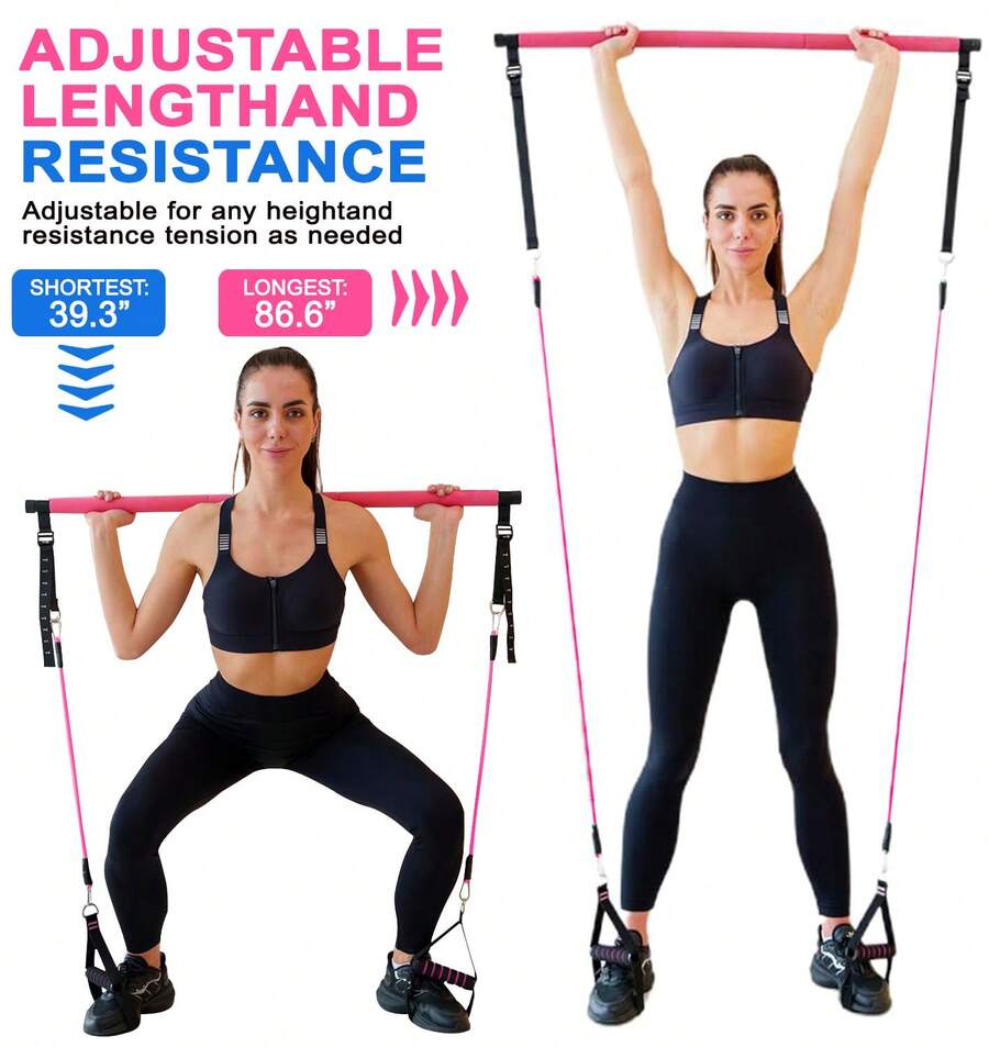 Pilates Bar Kit With 6x Resist - Pilates Yoga Home Workout incelemesi ve fiyatı