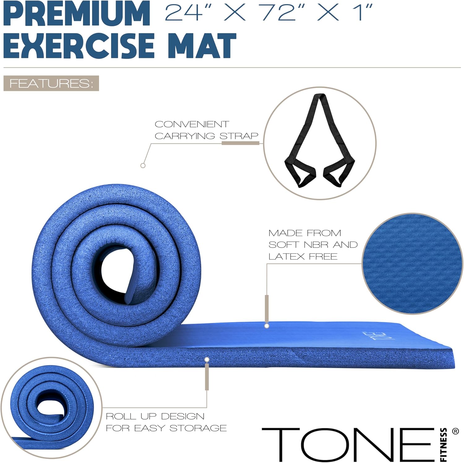 1-Inch Thick Yoga Mat, High-De - Pilates Yoga Home Workout incelemesi ve fiyatı